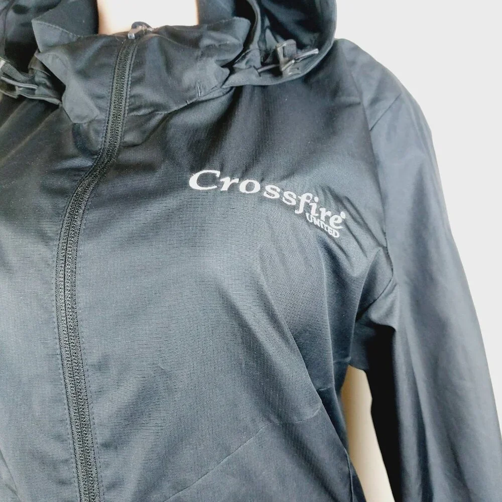 Nike Women's Black Shield Hooded Outdoor Trail Long Windbreaker Jacket Size M - Picture 7 of 14